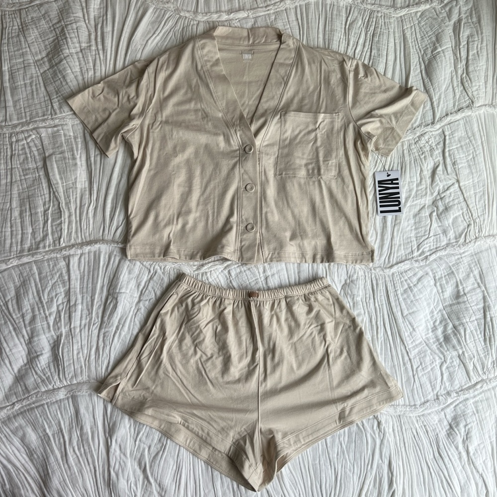 Lunya Slumberknit Short Sleeve Short Set
